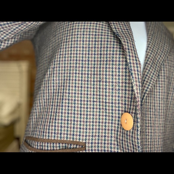 Joan and Marsha Navy and Brown Blazer Size 10 - Picture 2 of 8